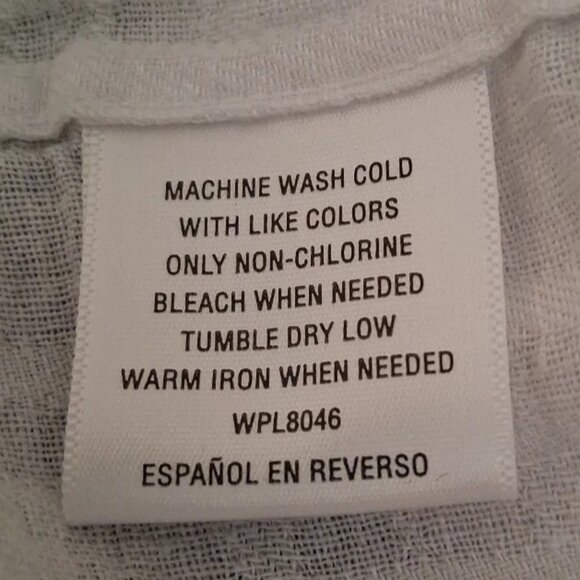 Tasso Elba Island Mens XXL SS Btn up Cotton/Linen White Shirt - Picture 8 of 8